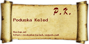 Poduska Keled névjegykártya
